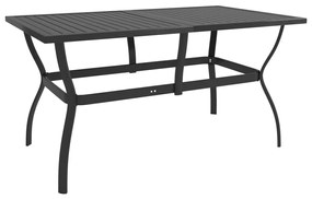 Mesa de jardim 140x80x72 cm aço antracite
