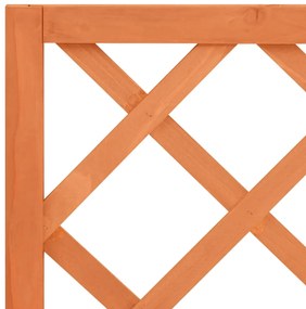 Vaso com treliça para jardim 70x30x135 cm abeto maciço castanho