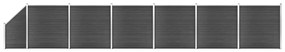 Conjunto de painel de vedação WPC 1138x(105-186) cm preto