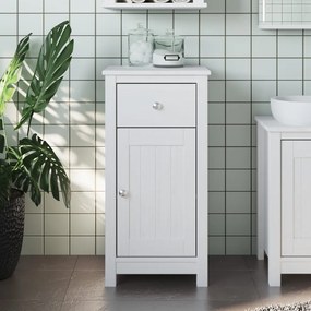 vidaXL Móvel de casa de banho BERG 40x34x80 cm pinho maciço branco
