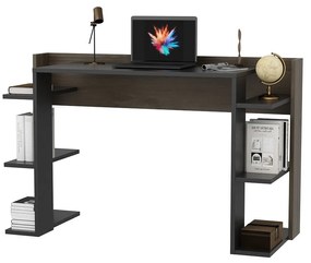 Secretária Cinar – Nogueira e Preto – 122,7x77x45 cm