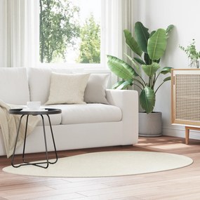 vidaXL Tapete de Área Creme 120x170 cm Antiderrapante