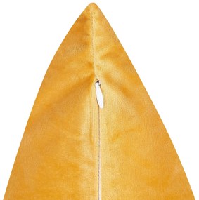Conjunto de 2 almofadas decorativas em veludo amarelo 45 x 45 cm MARULA Beliani