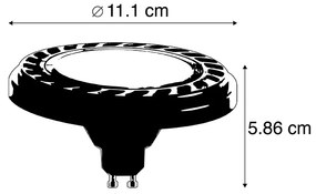 Lâmpada LED GU10 regulável em 3 etapas AR111 8W 700 lm 2700K