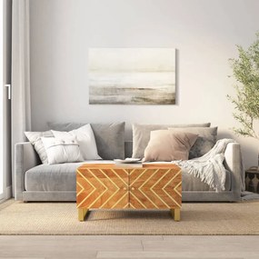 vidaXL Mesa de centro 80x50x40 cm mangueira maciça castanho e preto