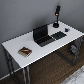 Secretária de Estudo Kane - Preto e Branco - 120x60x74,8 cm