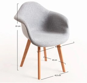 Cadeira Belu Tecido - Cinza