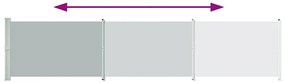 Toldo lateral retrátil para pátio 140x600 cm cinzento