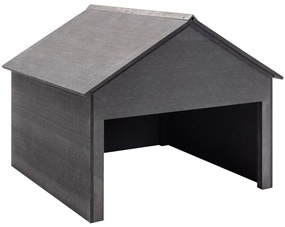 Abrigo para corta-relva 80x80x70 cm WPC cinzento
