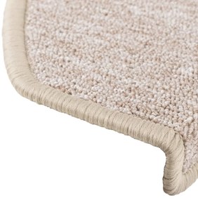 Tapetes de escada 15 pcs 65x24x4 cm cinzento-acastanhado