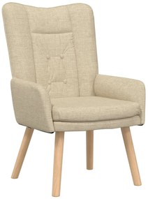 Poltrona Relaxante vidaXL em Tecido Creme
