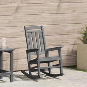 vidaXL Cadeira de Balanço Cinza Claro 70x92x108 cm HDPE