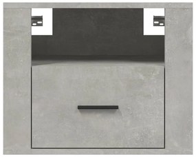Mesas de cabeceira de parede 2 pcs 50x36x40 cm cinzento cimento