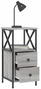 Mesa cabeceira 34x35,5x70 cm derivados madeira cinza sonoma