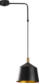 Candeeiro de Teto Saglam – Preto e Dourado – 42 x 28 cm