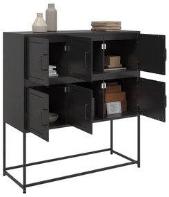 Aparador 100,5x39x107 cm aço preto