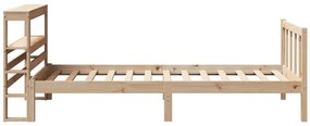 Cama sem colchão 75x190 cm madeira de pinho maciça