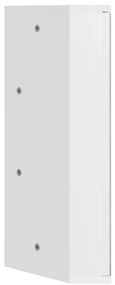 Armário espelhado de canto p/ casa de banho 30x24x60 cm branco