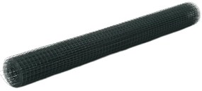 Cerca arame galinheiro 10x1,5 m aço c/ revestimento PVC verde