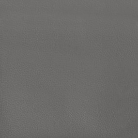 Estrutura cama c/ cabeceira 120x200cm couro artificial cinzento