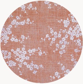 Tapete lavável redondo em jacquard para interior e exterior Sakura
