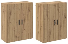 vidaXL Armário de Parede 2 pcs Carvalho Artesanal 69,5 x 34 x 90 cm
