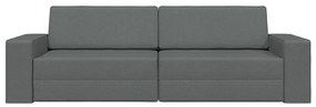 Sofá Cama de Chão 2 em 1 Cinza Escuro 245x150x60.5 cm Tecido