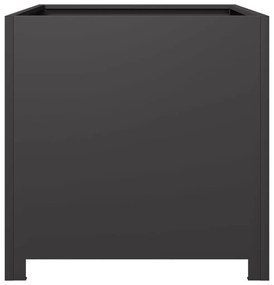 Vaso/floreira de jardim 50x50x50 cm aço preto