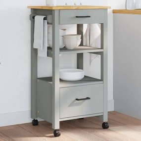 vidaXL Carrinho de cozinha MONZA 48x40x90 cm madeira de pinho maciça