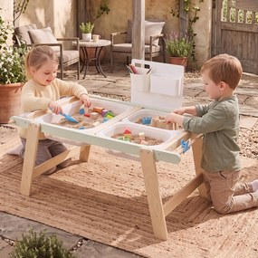 Mesa Sensorial Infantil, 91 x 51,5 x 74,5 cm, Tampo Convertível, Verde
