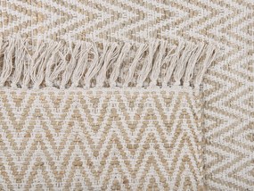 Tapete de juta creme 80 x 150 cm AFRIN Beliani