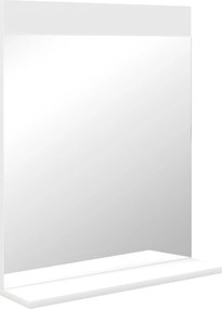 HOMCOM Espelho Casa de Banho de Parede com Prateleira Espelho para Entrada Corredor 50x12x60 cm Branco | Aosom Portugal