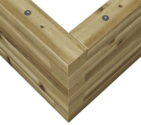 Vaso/floreira de jardim 70x40x23 cm madeira de pinho impregnada