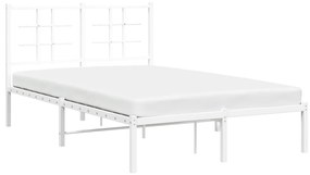 Estrutura de cama com cabeceira 120x200 cm metal branco