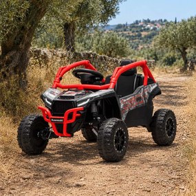 Carro elétrico para crianças Kawasaki TERYX KRX 1000 12V, controlo remoto, bateria de lítio, 2 motores de 25 W, com licença Vermelho