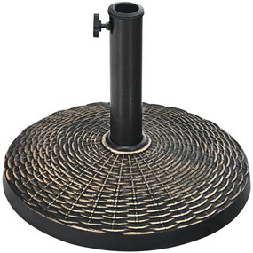 Base de guarda-sol de resina Φ38/48mm suporte de guarda-chuva redondo resistente para 10kg para jardim praia piscina bronze