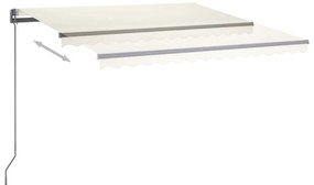 Toldo automático com LED e sensor de vento 400x350 cm cor creme