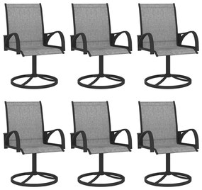 7 pcs conjunto de jantar para jardim textilene e aço