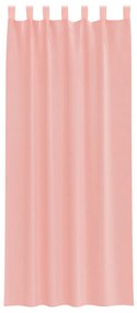 Cortinas de voile com laços 2 pcs rosa 140x260 cm