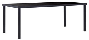 vidaXL Mesa de jantar 200x100x75 cm vidro temperado preto