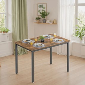 Mesa de jantar 70 x 110 x 77 cm Castanho vintage-preto