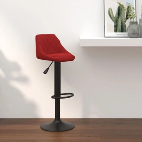 vidaXL Banco de bar veludo vermelho tinto