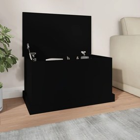 Caixa de arrumação 70x40x38 cm derivados de madeira preto