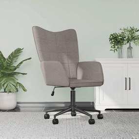 vidaXL Cadeira de descanso tecido cinzento-acastanhado