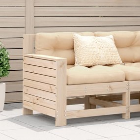 vidaXL Sofá de jardim c/ apoio de braços 69x62x70,5 cm pinho maciço