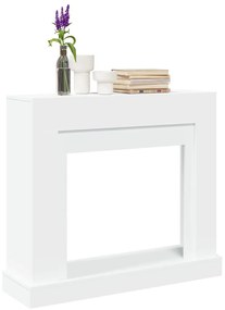 vidaXL Cornija de lareira 100x30x87,5 cm derivados de madeira branco