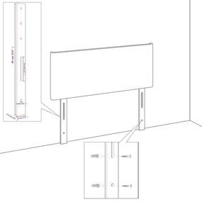 Cabeceira de cama 4 pcs veludo 80x5x78/88 cm cinzento-claro