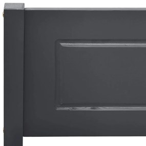 Estrutura de cama 100x200 cm madeira pinho maciço cinzento