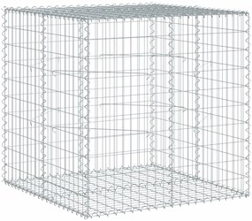 Cesto gabião com cobertura 100x100x100 cm ferro galvanizado