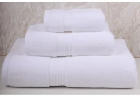 Jogo 3 toalhas de banho 100% micro algodão suave e absorvente: Branco
